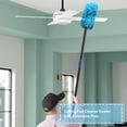 thumbnail image 2 of Nettoyeur de Ventilateur de Plafond 4,5 Pieds - Dépoussiéreur Amovible avec Long Poteau pour Pales de Ventilateur, Plafonds Hauts, Meubles, Stores - Réutilisable, 2 of 7