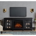 thumbnail image 2 of Bowery Hill Modern Solid Wood Fireplace TV Stand for TVs up to 70" in Black, 2 of 21