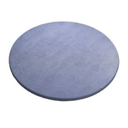 Round Simple Solid Color Table Cover Oil- Fitted Stretch Elastic Band Table Gray