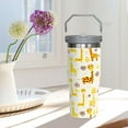 thumbnail image 5 of Giraffe Tumbler with Handle and Straw, Stainless Steel Vacuum Insulated Flip Straw 30 oz Giraffe Tumbler Spill Proof Coffee Travel Mug Giraffe Gifts for Women, 5 of 6