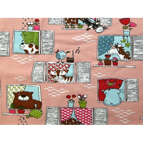 Cotton Spandex Jersey Knit Dress Fabric Pink - per yard