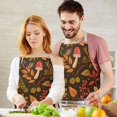 thumbnail image 3 of Autumn Leaves and Fall Mushrooms Pattern Apron-Garden Aprons for Women with Pockets-Cotton Linen Waterproof Kitchen Cooking Gardening Aprons Adjustable for Kitchen,Cooking,BBQ and Salon 33"x27", 3 of 7