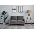 thumbnail image 4 of JERFIT Modern Gray Loveseat Sofa with Solid Wood Frame, Plush Microfiber Fabric for Cozy Living Room, Bedroom, 4 of 7