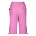 thumbnail image 5 of Girls' Capri Pants Wide Leg Casual Capris Sweatpants Loose Summer Kid Elastic Waist Cropped Trousers Solid 3/4 Length Jogger, 5 of 5