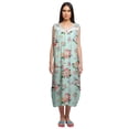 thumbnail image 1 of Moomaya Womens Lace Border Sleepwear For Ladies Button Placket Nightdress, 1 of 5