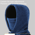 thumbnail image 3 of TELOLY Winter Hat for Men,Soft Anti-Static Fabric,Temperature Increase Feature Outdoor Ear Protection Hat,One-Piece Knitted Hat,Navy, 3 of 5