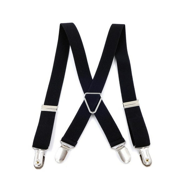 Suspender Pantalones Minnieouse Correa Con 4 Pinzas Elástico Crossover Negro