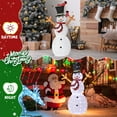 thumbnail image 2 of Zimtown 5ft LED Lighted Snowman Christmas Snowman w/ 200 LED Lights,Hat,Birds, 2 of 10