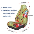 thumbnail image 3 of Wukai Cartoon Fire Truck Full Set Car Seat Covers with Soft Padding Universal Auto Front Seats Protector and Cushion Mat, 3 of 5
