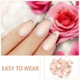 thumbnail image 3 of HEATSHAKING 1Set Clear Pink French Manicure Press on Nails Almond Shape Full Coverage Fake Nails, 3 of 8