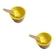 thumbnail image 3 of Injueey Taza de helado para niños, postre para niños, mezcla de helado, cuenco de PP con cuchara, vajilla amarillo 2piezas Injueey CBP146422, 3 of 6
