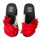 thumbnail image 1 of Chanclas planas con flores a la moda, sandalias de playa de verano, elegantes y delicadas para mujer y niña (negro, 41 yardas, EU40, US85, UK6), 1 of 7
