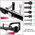 Curtain Rod Bracket, Curtain Rod Holders Brackets Black Heavy Duty Curtain Rod Hooks For Drapes
