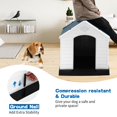 thumbnail image 3 of 32 Inch Dog House Doghouse House for Large Medium Small Dogs House Indoor Outside Dog Houses Pet House Outdoor Dog House All Weather Dog House W/Base Support for Winter Durable House , Blue, 3 of 8