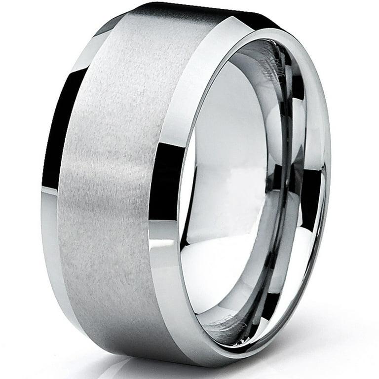 Metal Masters 10MM Men s Brushed Tungsten Carbide Wedding Band Ring Comfort Fit Sizes 7 to 15 Walmart