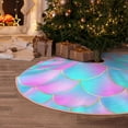 thumbnail image 5 of Sikiie Purple Dragon Scales Nativity Christmas Tree Skirt, Jesus Christian Winter Holiday Tree Mat Decoration(30-48IN)30", 5 of 6