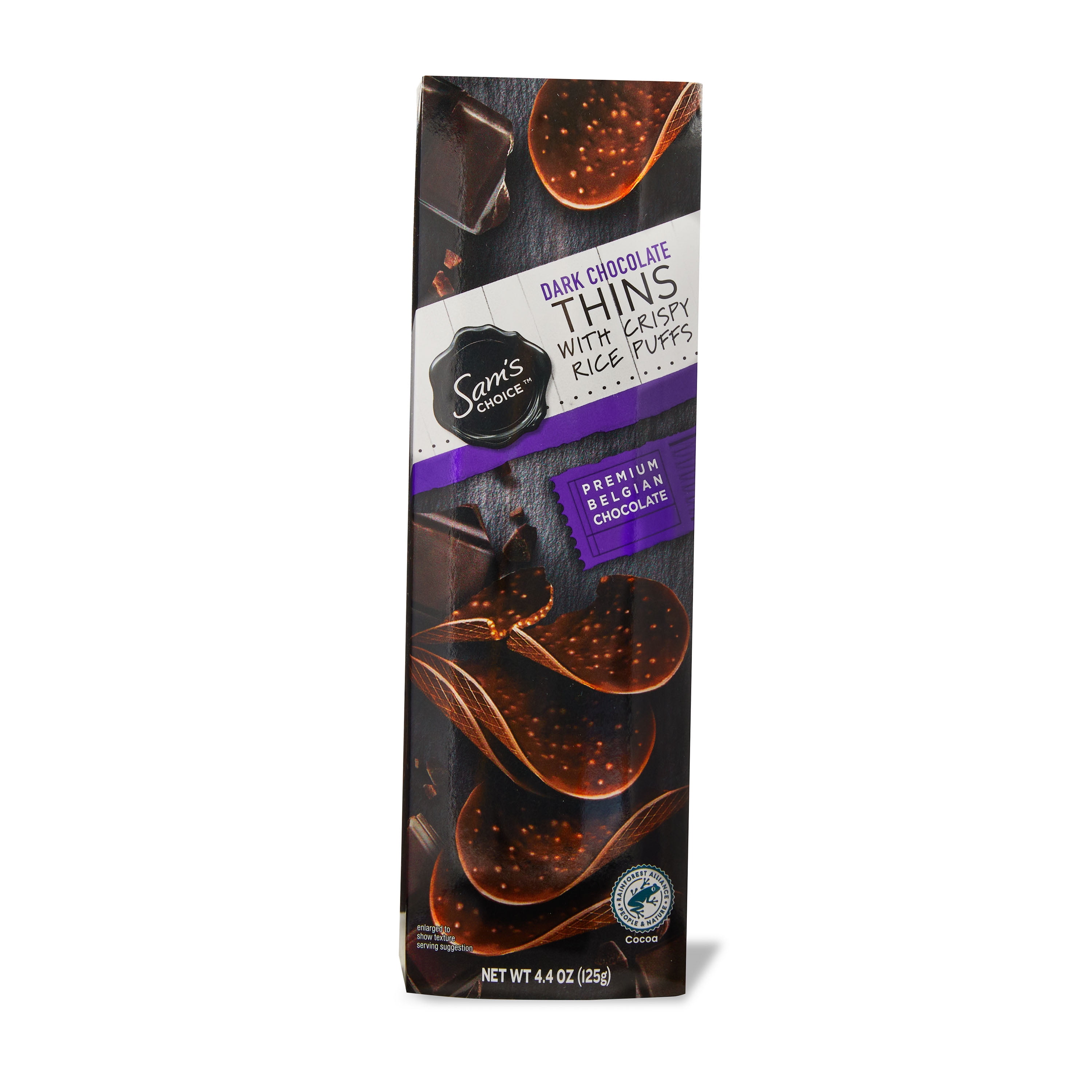 Sam's Choice Dark Chocolate Thins with Crispy Rice Puffs, 4.4 oz