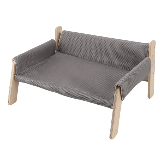 Wooden Cat Sofa, Elevated Cat Couch Sturdy Scratch Post Cozy Hammock Design, Support Relax Play for Home