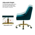 thumbnail image 5 of Velvet Swivel Home Office Chair with 360 Swivel Base, Height Adjustable Computer Desk Chair Metal Base Living Room, Teal, 5 of 8