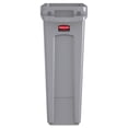 thumbnail image 2 of slim jim with venting channels, 23 gal, plastic, gray | Bundle of 2 Each, 2 of 10
