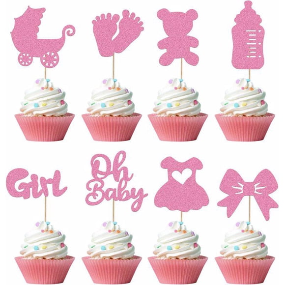 pitrice Gender Reveal Cake Decoration Plugin Baby Birthday Party Sign