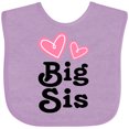 thumbnail image 3 of Inktastic Love Hearts Big Sis Girls Baby Bib, 3 of 4
