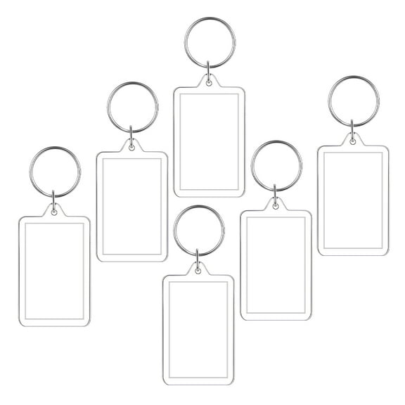 Raindrops 6pcs Picture Frame Key Ring DIY Photo Keychain Mini Picture Frame Keychain Photo Holder Craft Photo Keychain for Home Decor Office School