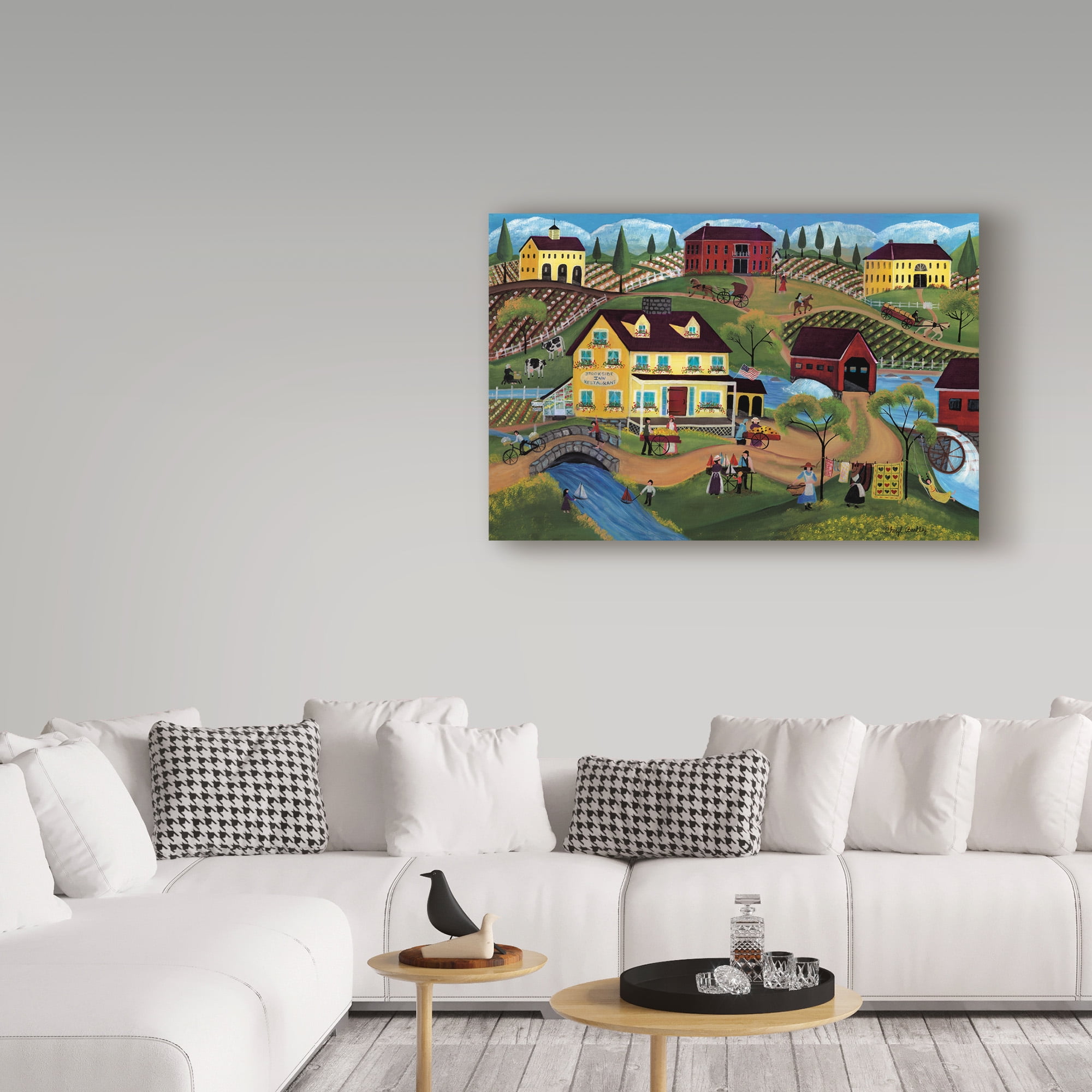 Trademark Fine Art 'Brookside Inn Restaurant' Canvas Art by Cheryl Bartley