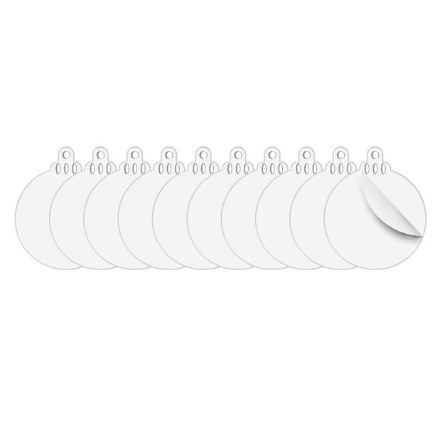 Farfi 10 Uds. Colgante navideño decorativo festivo Mini acrílico transparente Diy colgante para árbol de Navidad para el hogar