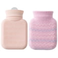 thumbnail image 1 of Miangastore 1 Set Warm Water Bottle Silicone Pink for Winter Use Hand Warmer, 1 of 9