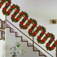 thumbnail image 4 of 9ft Battery Operated Christmas Garland with Lights, Pre Lit Artificial Flower Vine Garland for Indoor Outdoor Decor, Fireplace, Stairs, Wall, and Holiday Party Decorations, 4 of 6