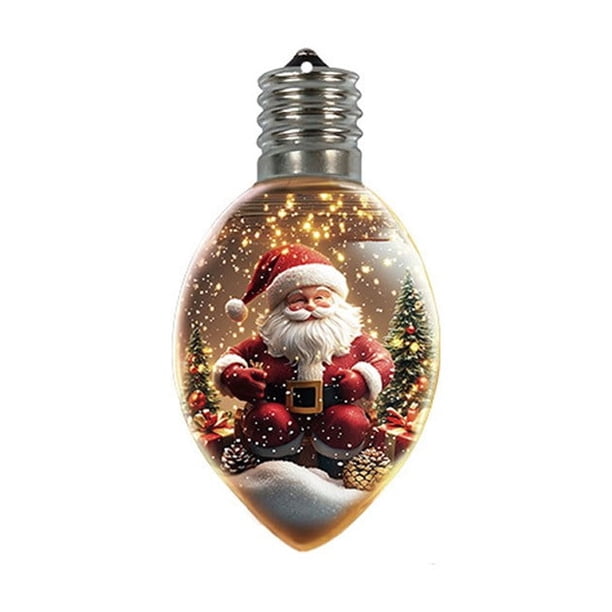 Llavero colgante de coche con muñeco de nieve navideño 2D de acrílico CLLC, colgante plano de Papá Noel navideño, accesorio decorativo navideño duradero y ligero, perfecto para regalos y celebracione