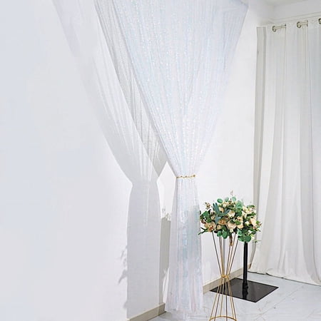Balsa Circle 8 feet x 8 feet Iridescent Blue Sequin Backdrop Curtain
