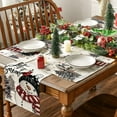 thumbnail image 5 of Let It Snow Snowman Christmas Placemats Set of 4, 12x18 Inch Winter Table Mats for Party Kitchen Dining Decoration, 5 of 6