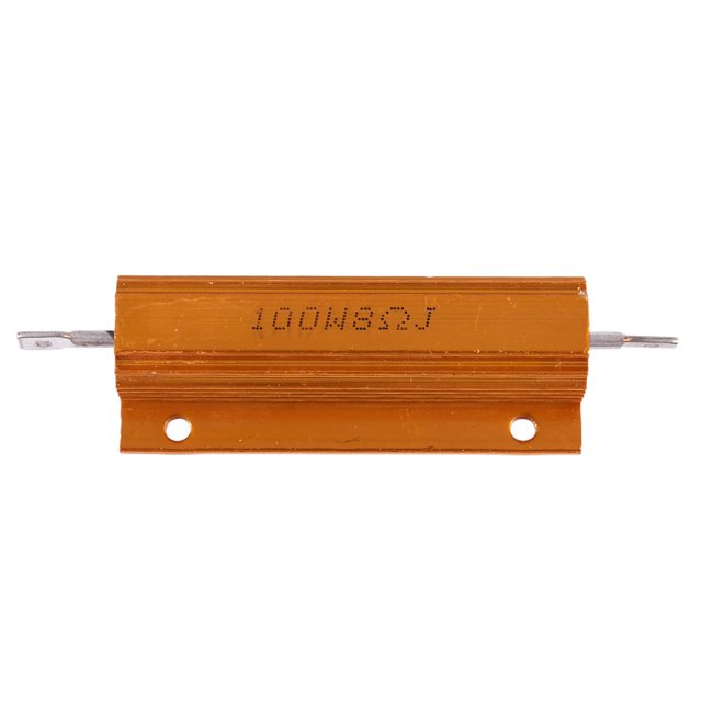 2X Gold Aluminum Clad Power Resistor Resistance 100W, 8 Ohm 8R