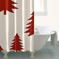 thumbnail image 4 of Red Christmas Tree Pattern Shower Curtain 36"x72" ,Bathroom Decorative Shower Curtains Set with 12 Hooks,Modern Waterproof Washable Shower Curtain, 4 of 6