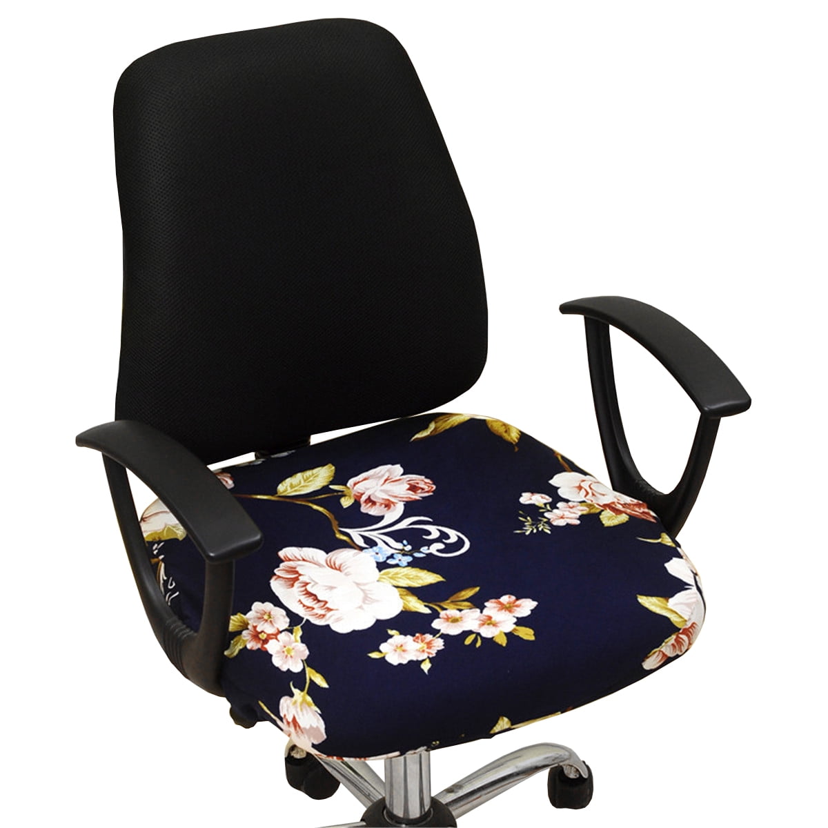 FENG Velvet Office Chair Seat Covers, Stretch Fitted Office Room