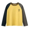 thumbnail image 2 of NAISIBABY Boys Long Sleeve T-Shirt, Casual Cotton Crewneck Fashion Prints Pullover Raglan Tee Yellow 11T, 2 of 7