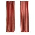 thumbnail image 5 of 3S Brother's Solid Luxury Matte Velvet Soft Curtains Set of 2 Panels Hanging Back Tap & Rod Pocket Home Décor Bedroom Kitchen Office Windows Room Darkering ( Coral-52"x84"), 5 of 6