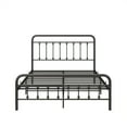 thumbnail image 3 of MAYEERTY Metal Bed Frame Full Size Platform No Box Spring Needed with Vintage Headboard and Footboard Premium Steel Slat Support，Black, 3 of 5