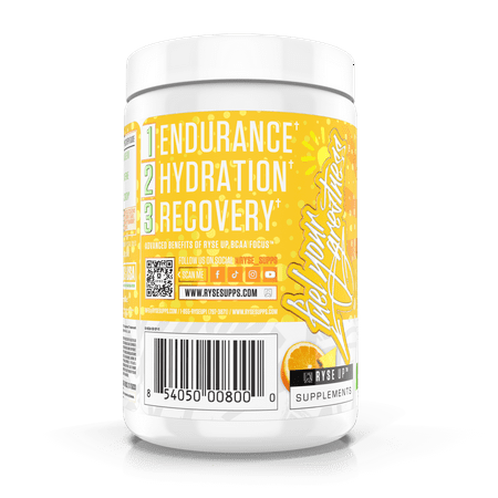 RYSE Element Series, BCAA Focus Intra Post Workout Powder, SUNNYD Orange Pineapple, 30 Servings