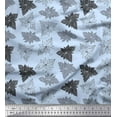 thumbnail image 1 of Soimoi Blue Cotton Cambric Fabric Lily Floral Decor Fabric Printed Yard 42 Inch Wide, 1 of 3