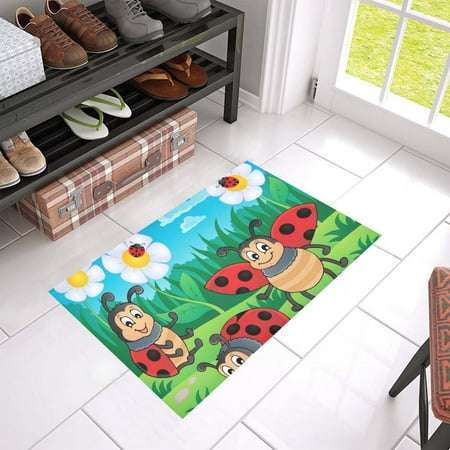 Mkhert Ladybug Doormat Rug Home Decor Floor Mat Bath Mat 23 6x15 7