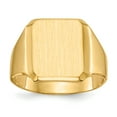 thumbnail image 1 of 14k 15.0x12.5mm Closed Back Men's Signet Ring in 14k Yellow Gold - Size 10, 1 of 3