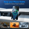thumbnail image 5 of 360 Rotation Car GPS Phone Holder,Air Vent Clip Cellphone Bracket Fast Charging Stand For iPhone 17 16 15 14 13 12 Samsung S25 Xiaomi Mount, 5 of 8