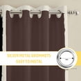 thumbnail image 6 of Brown Black Kitchen Curtains Window Panels, Modern Abstract Art Farmhouse Striped Insulated Window Treatment Curtain, Grommet Curtains for Bedroom/Living Room/Bathroom, 2 Piece 52"Wx84"L, 6 of 8