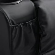 JONPONY Manual Recliner Chair with Heat Therapy and Massage Function, Heavy Duty Reclining Mechanism Massage Chair, Elderly Single Rocker Sofa with Cup Holders for Bedroom Home Theater,Black
