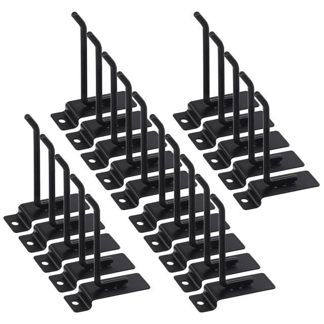Swpeet 20Pcs 4 Inch Heavy Duty Slatwall Hooks Assortment Kit, Slatwall Accessories Slatwall Panel H