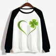 thumbnail image 4 of St. Patrick's Day Shirts for Women Crew Neck Casual Long Sleeve Patchwork Funny Printed Pullover Tops Sweatshirts(Black,S), 4 of 5