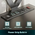 thumbnail image 4 of Bestier 70" TV Stand for TVs up to 75" with Power Outlets Gaming Entertainment Center with LED Light, Carbon Fiber, 4 of 10
